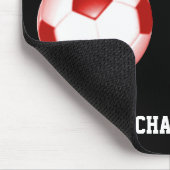 Kute set Voetballen op zwart Muismat (Hoek)