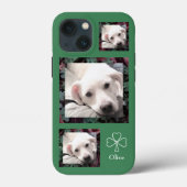 Kute shamrocks en doekjes Puppy Green Hoesje (Achterkant)