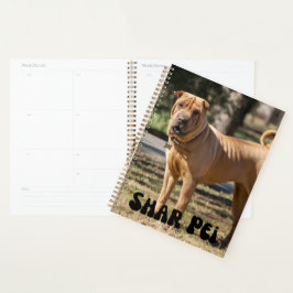 Kute Shar Pei Puppy Calendar Planner