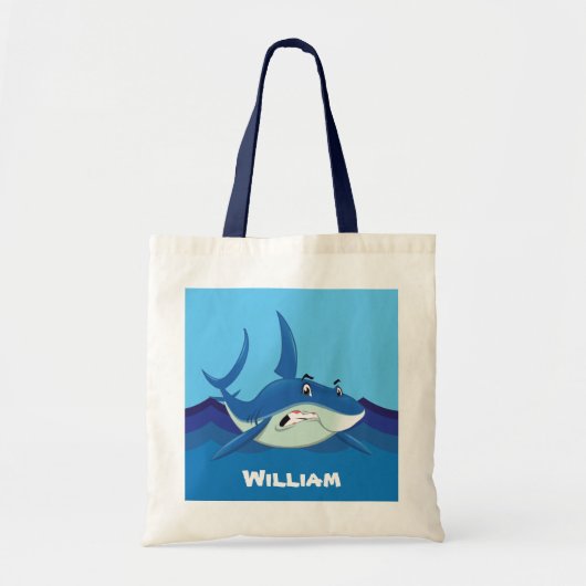 Kute shark add name Canvas tas (Voorkant)