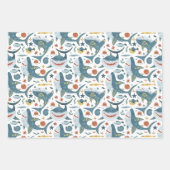 Kute Shark and Fish Pattern Inpakpapier Vel (Voorkant 3)
