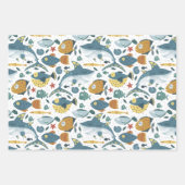 Kute Shark and Fish Pattern Inpakpapier Vel (Voorkant 2)