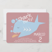 Kute Shark Geometrical Fish Elke leeftijd Blush Kaart (Voorkant)