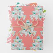 Kute Shark-kerstboom Inpakpapier Vel (In situ)