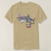 Kute Shark met paasmandje en Bunny Ears Happy T-shirt (Design voorkant)