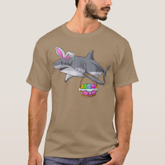 Kute Shark met paasmandje en Bunny Ears Happy T-shirt
