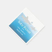 Kute Sharks en Ocean | Baby shower Papier Napkins Servet (Hoek)