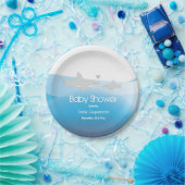 Kute Sharks en Ocean | Bord Baby shower papier (Feest)