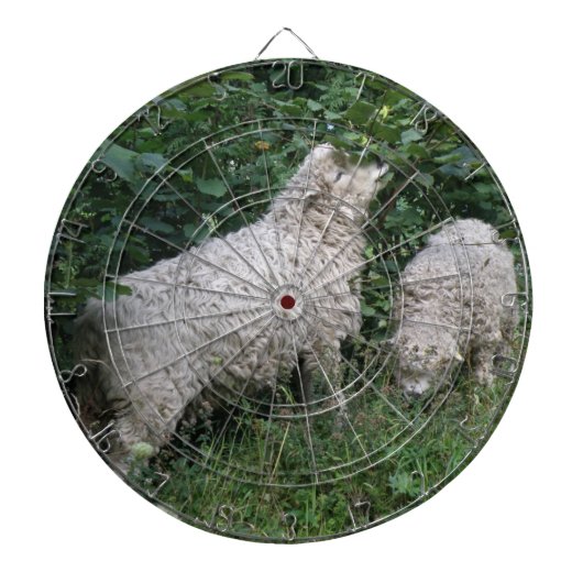 Kute Sheep Eating Leaves Dartboard Dartbord (Voorkant)