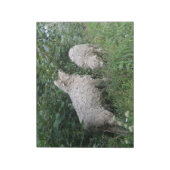 Kute Sheep Eating Leaves Notepad Notitieblok (Linkerzijde)