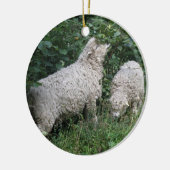 Kute Sheep Eating Leaves Ornament (Links)