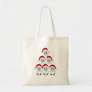Kute Sheep-kerstboom Tote Bag