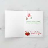 Kute Sheep Kerstmis Vleece Navidad Kaart (Binnen)