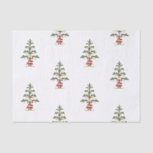 Kute Sheep Kerstmis Vleece Navidad Tissuepapier (Voorkant)