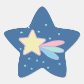 Kute Shooting Star Comet Ster Sticker (Voorkant)