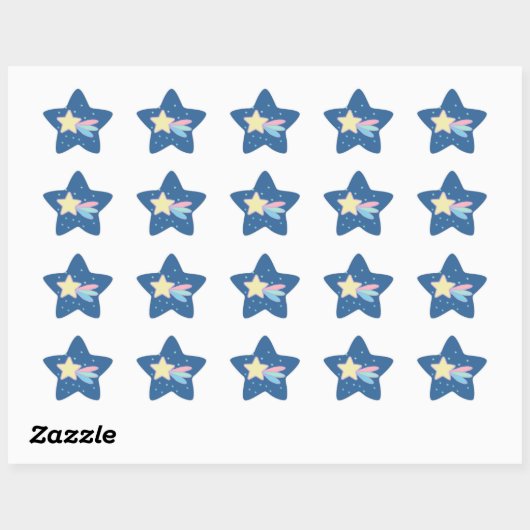 Kute Shooting Star Comet Ster Sticker (Vel)