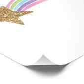 Kute Shooting Star Gold Glitter Rainbow Baby Kinde Foto Afdruk (Hoek)