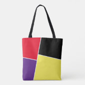 Kute Simple Fun met Paars en geel Tote Bag (Achterkant)