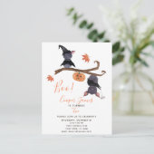 Kute Simple Halloween Bats Child's 2e verjaardag Uitnodiging Briefkaart (Staand voorkant)