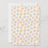 Kute Simple Rainbow Floral Waterverf Birth Aankondiging (Achterkant)