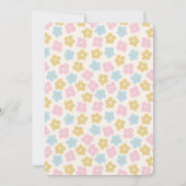 Kute Simple Rainbow Floral Waterverf Birth Aankondiging (Achterkant)