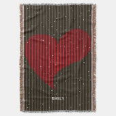 Kute Simple Sparking Valentijns Heart Deken (Voorkant Verticaal)