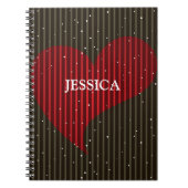 Kute Simple Sparking Valentijns Heart Notitieboek (Voorkant)