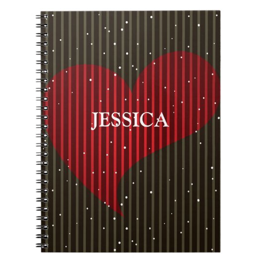 Kute Simple Sparking Valentijns Heart Notitieboek (Voorkant)