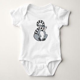 Kute Sitting Ring-Tailed Lemur Romper