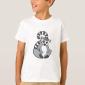 Kute Sitting Ring-Tailed Lemur T-shirt (Voorkant)