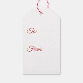 Kute skies Kerstmis Cadeaulabel (Achterkant)