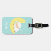 Kute Slapende Kleine Lamb op de maan Bagagelabel (Voorkant horizontaal)