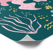 Kute slaproze vis onderwater Stoodle Poster (Hoek)