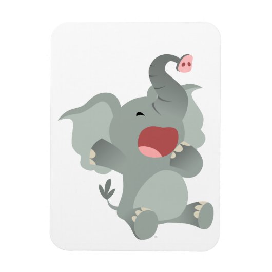 Kute slapy Cartoon ellephant Flexible Magnet Magneet (Verticaal)