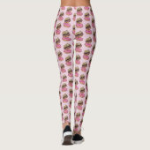 Kute slapy sleuf voor roze donuts Leggings (Achterkant)