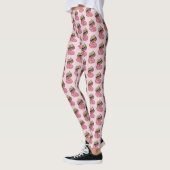 Kute slapy sleuf voor roze donuts Leggings (Links)