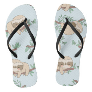 Kute sleuf in vertakking met bladeren teenslippers
