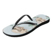 Kute sleuf in vertakking met bladeren teenslippers (Schuin)