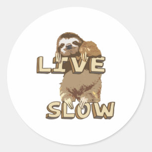 Kute sleuf - LIVE SLOW Ronde Sticker