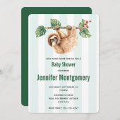 Kute sleuf ondersteboven in Waterverf Shower Kaart (Voorkant / Achterkant)