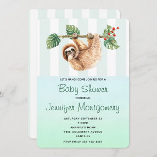 Kute sleuf ondersteboven in Waterverf Shower Kaart