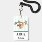 Kute sleuf ondersteboven Waterverf Badge (Back with Lanyard)