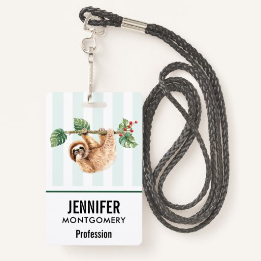 Kute sleuf ondersteboven Waterverf Badge (Achterkant met draagriem)