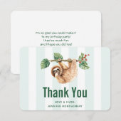 Kute sleuf ondersteboven Waterverf Bedankkaart (Voorkant / Achterkant)