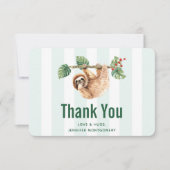 Kute sleuf ondersteboven Waterverf Bedankkaart (Voorkant)