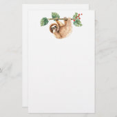 Kute sleuf ondersteboven Waterverf Briefpapier (Voorkant / Achterkant)