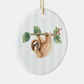 Kute sleuf ondersteboven Waterverf Keramisch Ornament (Rechts)