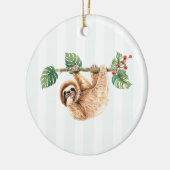 Kute sleuf ondersteboven Waterverf Keramisch Ornament (Links)