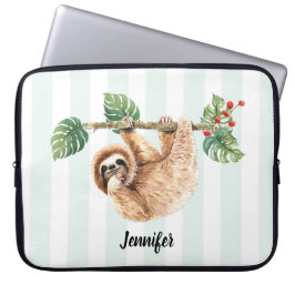 Kute sleuf ondersteboven Waterverf Laptop Sleeve