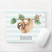 Kute sleuf ondersteboven Waterverf Muismat (Met muis)